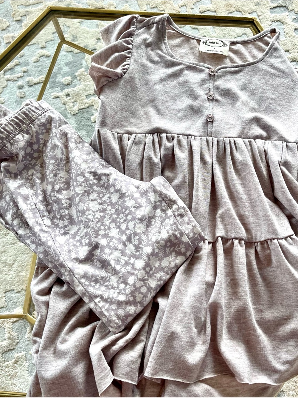 Girls' Tiered Set with Floral Pants by Joyfolie 8